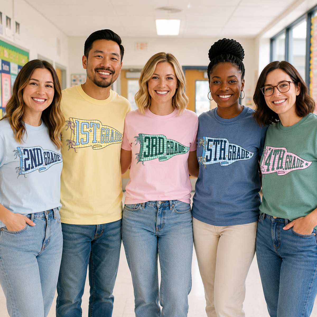 Teacher Team Shirts, Comfort Colors Back to School Shirt, Grade Level Team Tees, Teacher Gift, First Second Third Fourth Fifth Grade