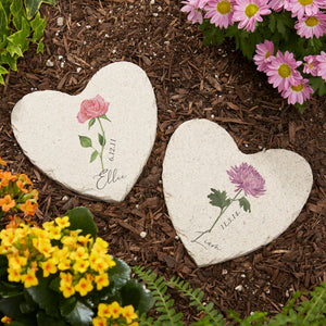 Birth Month Flower - Personalized Garden Stone - Gift For Mother