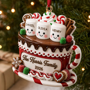 Hot Wishes From Our Family - Real 3D Raised Ornament
