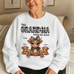This Mama Grandma Loves Her Herds Personalized Apparel - Cozy Fall Vibe Gift For Grandma, Mother