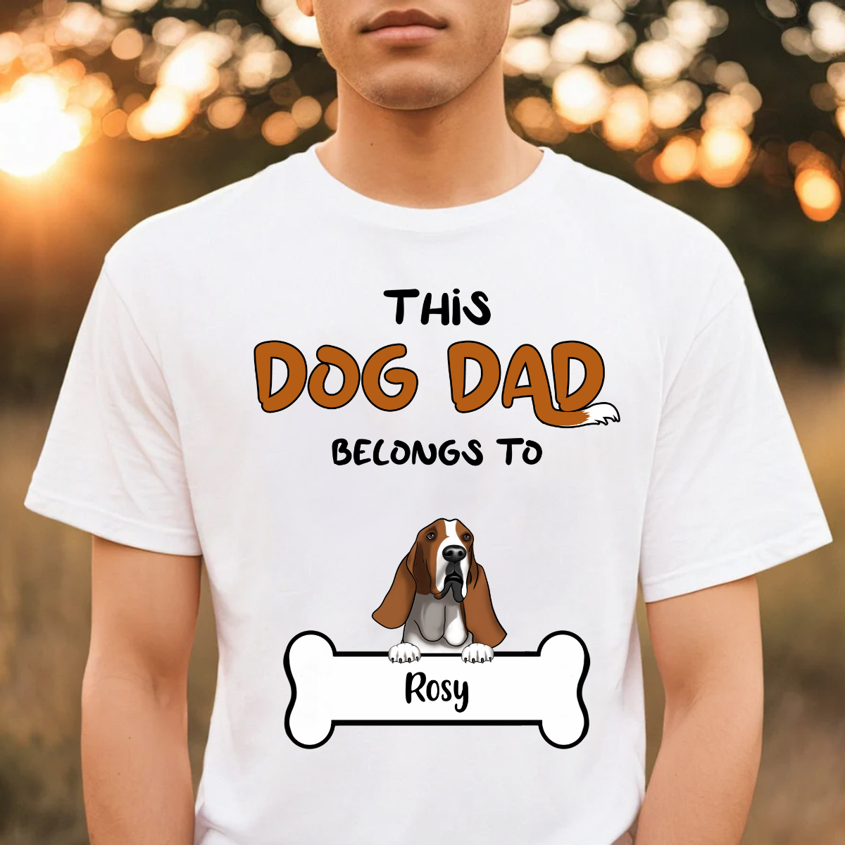 This Dog Dad Belongs To Personalised Tshirt For Dog Lovers Custom Gift For Dog Dad Father's Day Gift