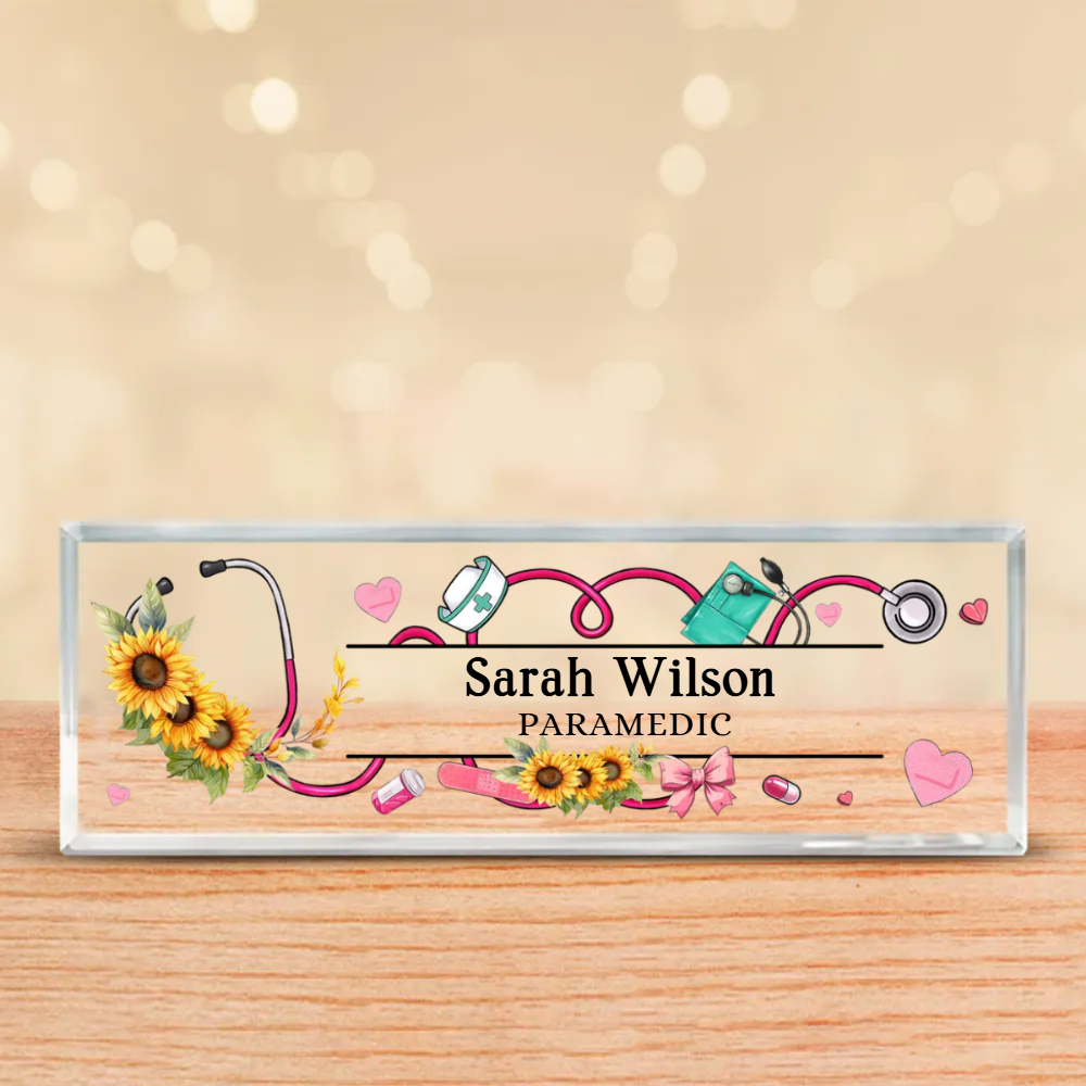 Custom Nurse Name Plate For Desk, Office Name Sign For RN, Medical Nurse Office Gift, Nursing School Graduation Gifts