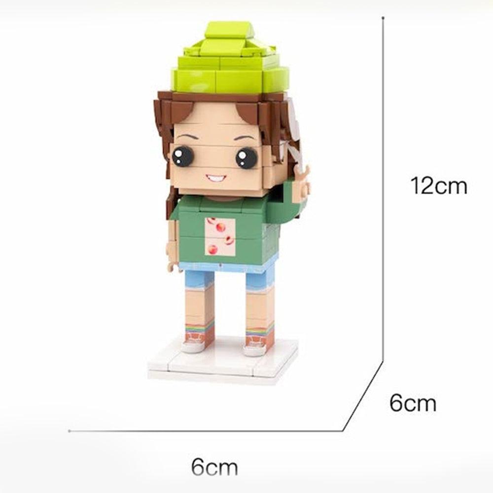 Full Body Custom Brick Figures with Dog Personalized Mini Figure Gift, Cute Custom Block Toy for Pet Lovers, Single Person with Dog Dad Gift