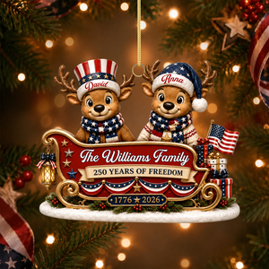 Christmas Begins At Home - Family Ornament - Real 3D Raised Ornament