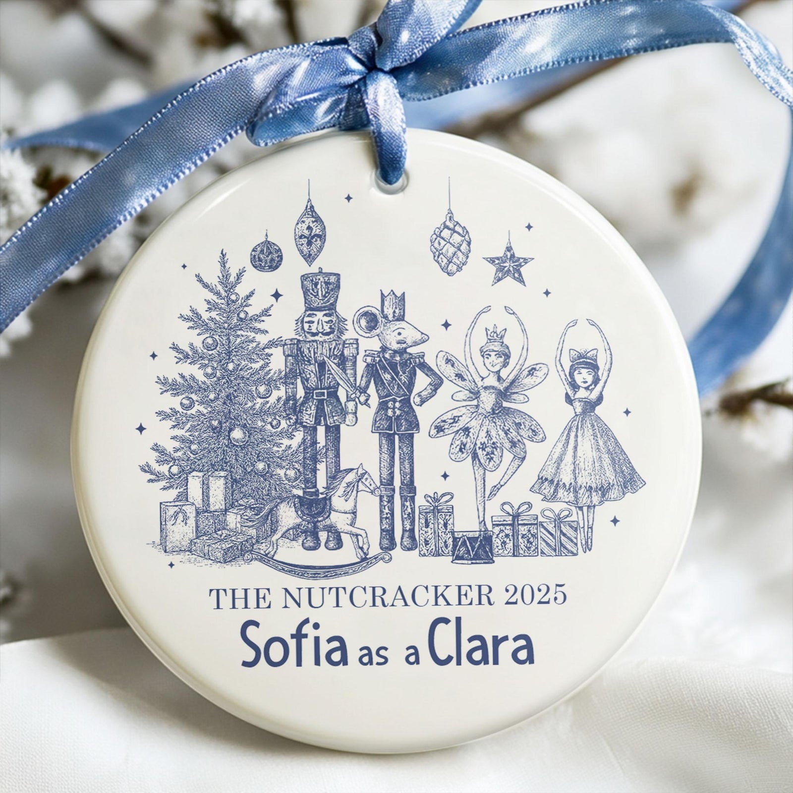 Personalized Nutcracker Ornament, Nutcracker Play Ballerina Ornament, Nutcracker Christmas Gift for Daughter, Christmas Ballet Gift for Her