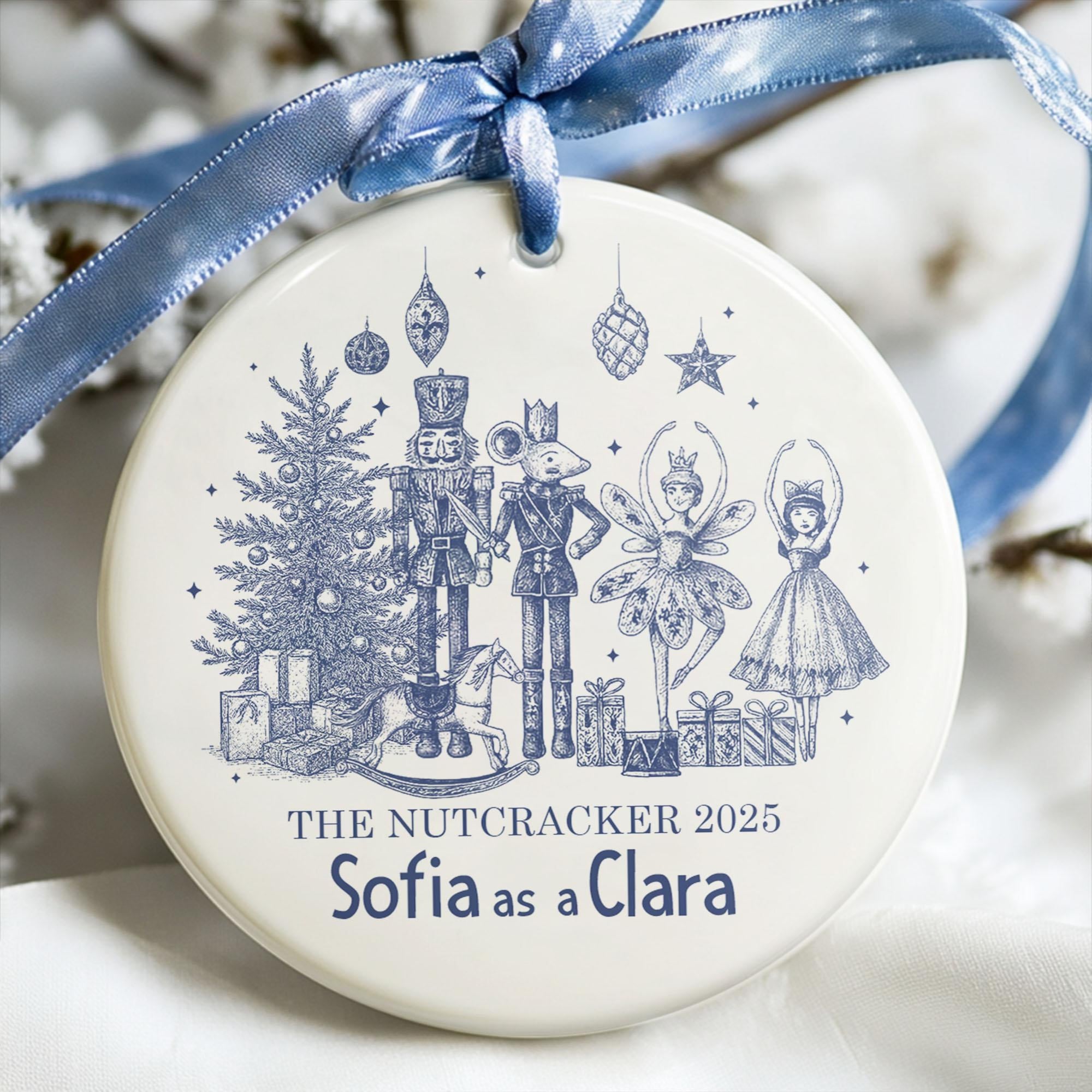 Personalized Nutcracker Ornament, Nutcracker Play Ballerina Ornament, Nutcracker Christmas Gift for Daughter, Christmas Ballet Gift for Her