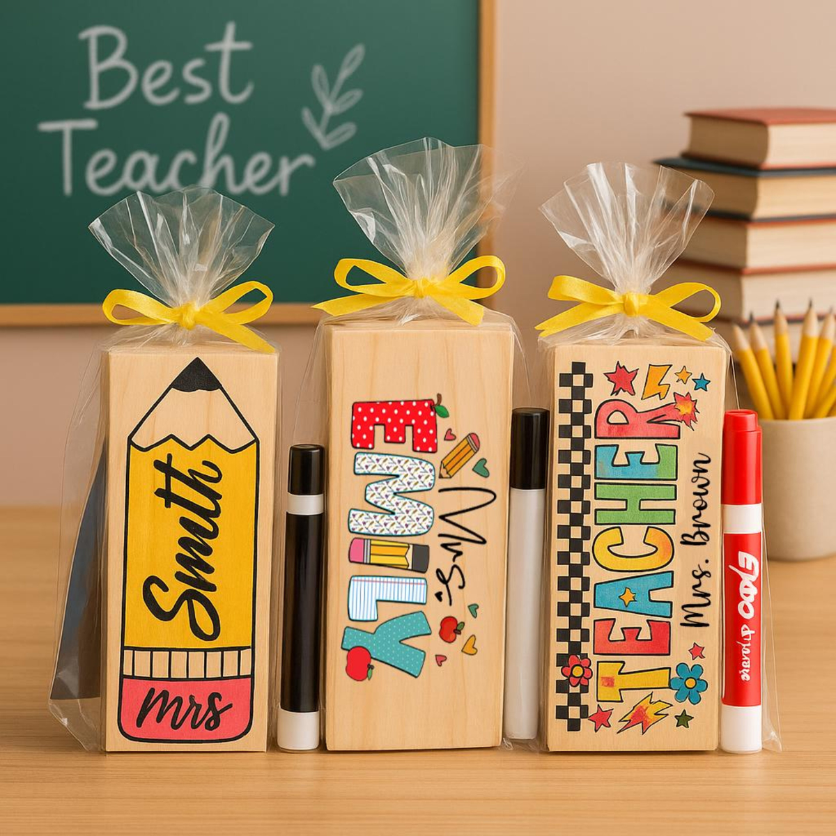 Custom Teacher Name Eraser, Personalized Whiteboard Chalk Eraser, Unique Back to School Office Decor, Teacher Appreciation Gift