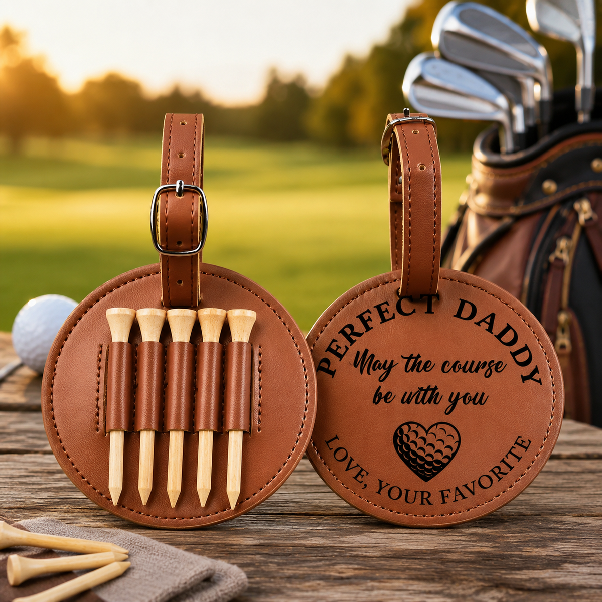 Par Fect Daddy - Personalized Golf Tee Bag - Gift For Golf dad, Gift For Father, Grandfather, Father's Day Gift