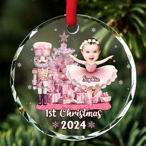 Ballerina Girl 1st Christmas - Personalized Crystal Ornament - Christmas Gift For Kids