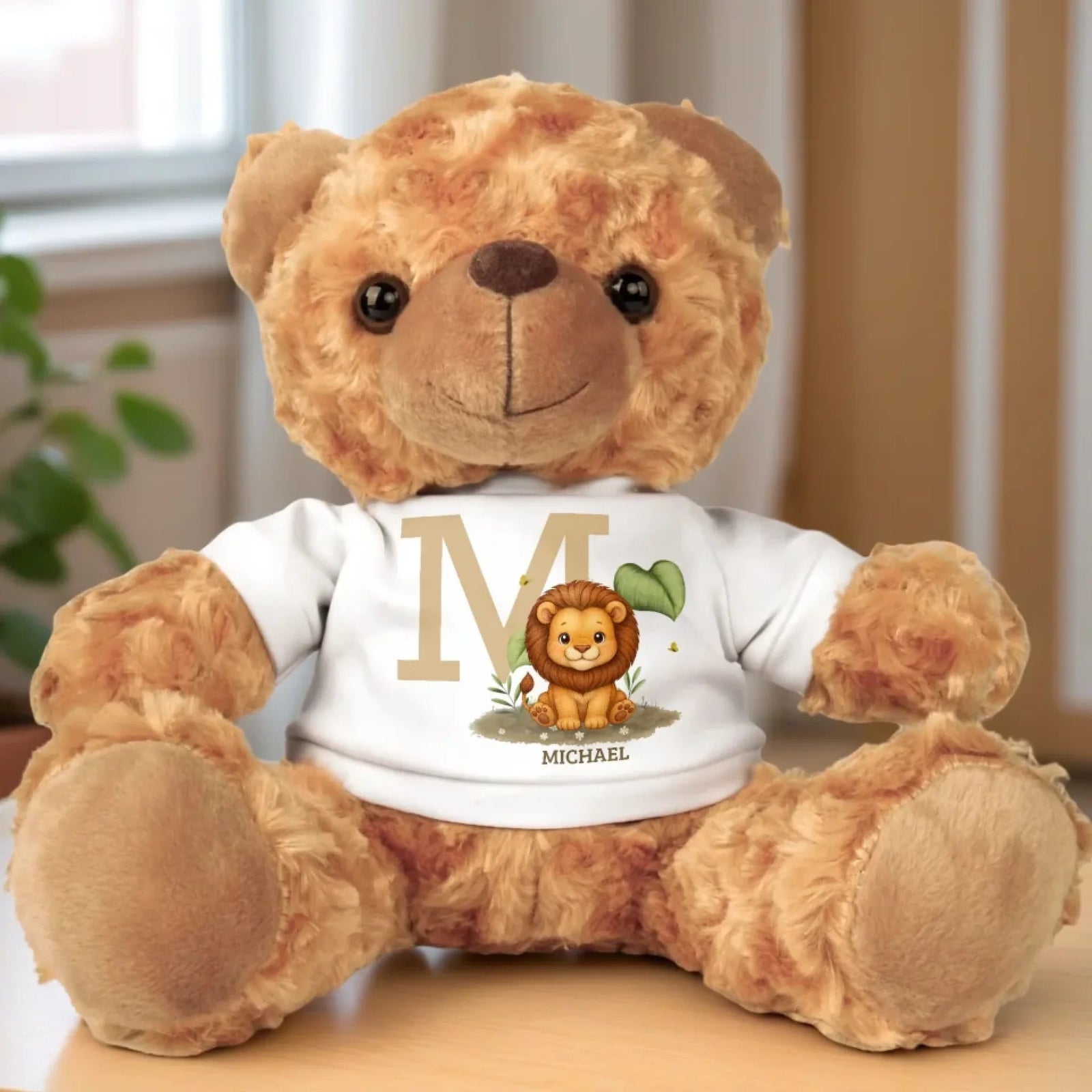 Baby Animal Nursery - Personalized Teddy Bear Plush - Gift For Baby, Kid's Gift, Nursery Gift
