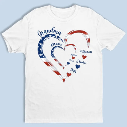 4th Of July First Mom Now Grandma - Personalized Apparel - Independence Day, 4th Of July Gift For Mom