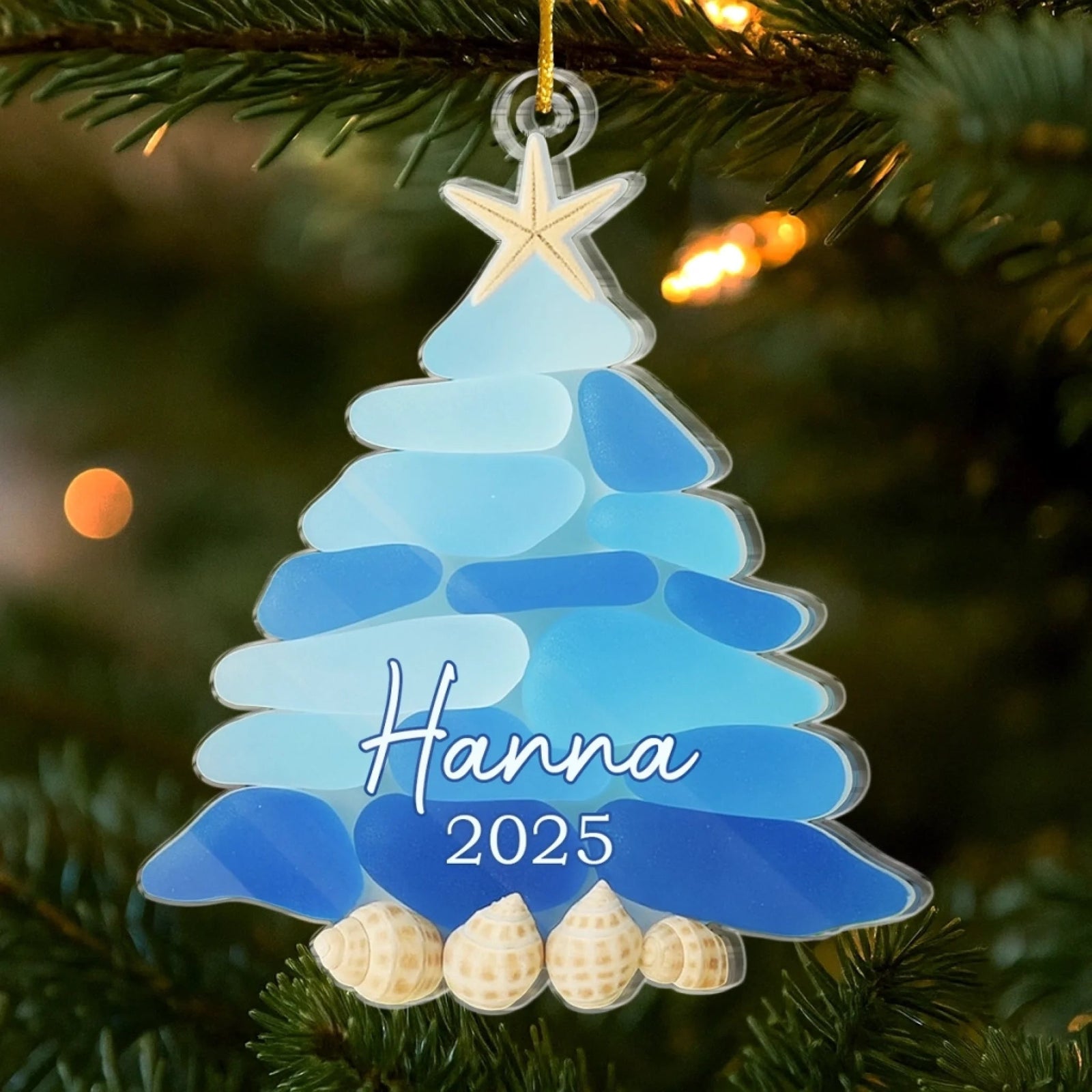 Waves Of Holiday Joy - Personalized Acrylic Ornament - Christmas Gift For Family, Friends, Sister, Besties