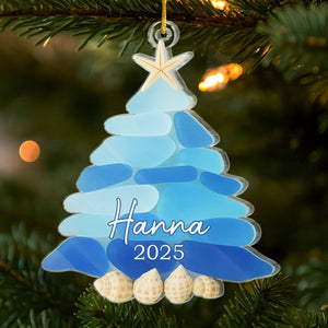 Waves Of Holiday Joy - Personalized Acrylic Ornament - Christmas Gift For Family, Friends, Sister, Besties