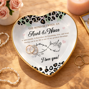 Aunt And Niece Forever Bond, Personalized Custom Jewelry Dish, Gift For Aunt, Mother's Day Gift
