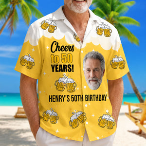 Cheers to 50 Years 50th Birthday Personalized Hawaii Shirt