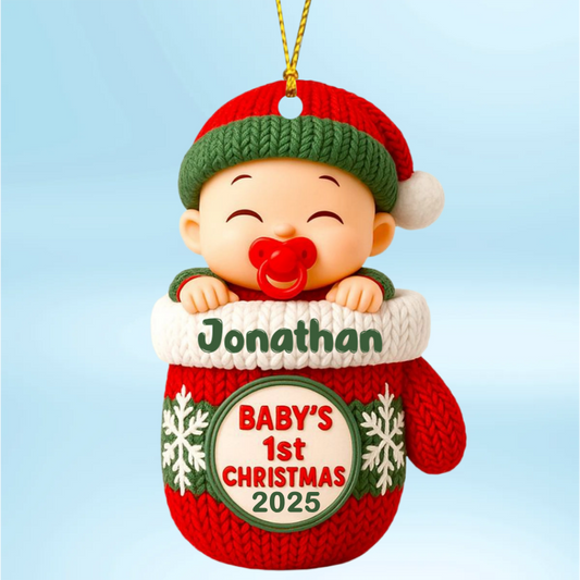 Baby First Christmas - Personalized Acrylic Ornament - Christmas Gift For New Parents, Gift For Baby