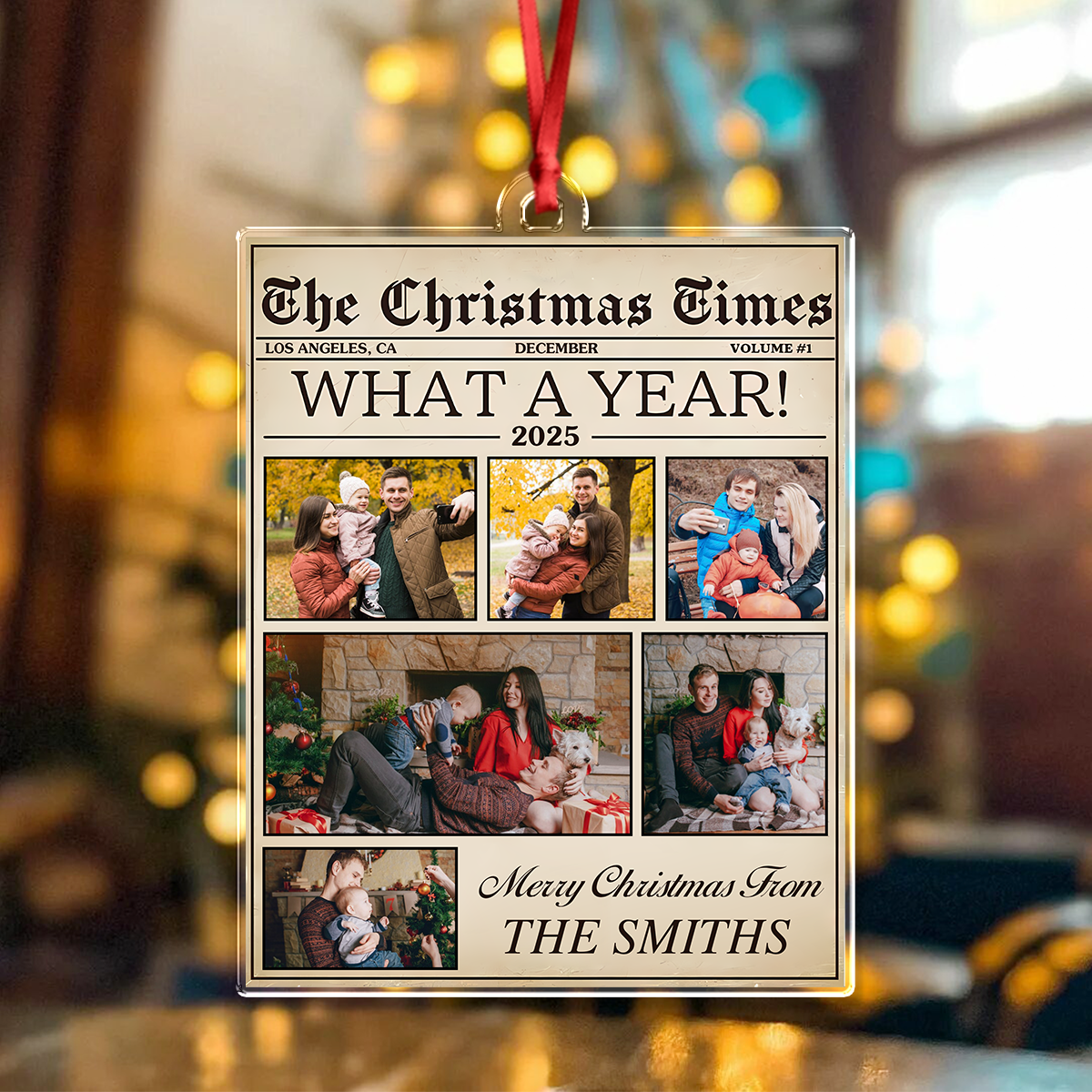 Custom Photo The Christmas Times What A Year - Personalized Acrylic Ornament - Christmas Gift For Family
