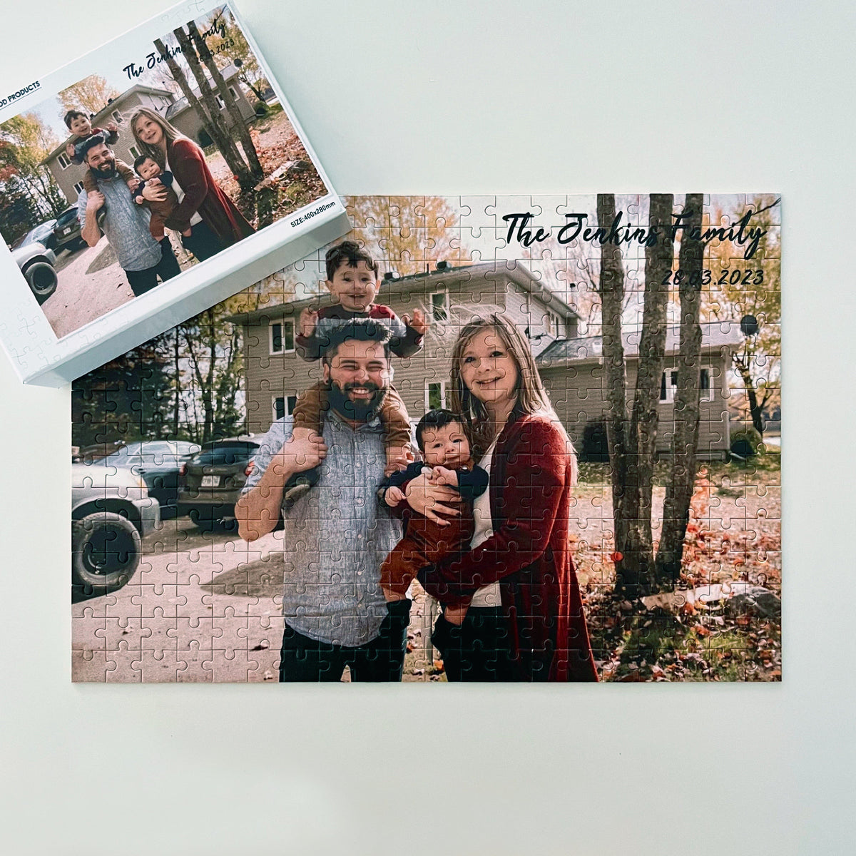 Custom Jigsaw Puzzle From Family Photo, Personalized Puzzle, Gifts for Mom Dad Kids Her Him Couple, Unique Memory Gift