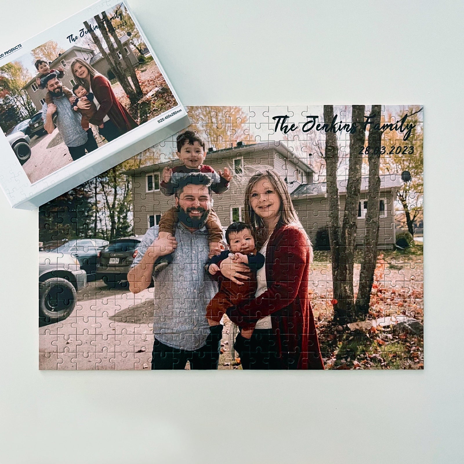 Custom Jigsaw Puzzle From Family Photo, Personalized Puzzle, Gifts for Mom Dad Kids Her Him Couple, Unique Memory Gift