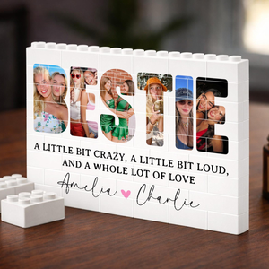 Personalized Best Friend Photo Gift: Friendship Picture Building Block, Bestie Gift for Birthday