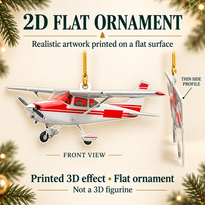 Personalized Plane Ornament, Custom Pilot Gift