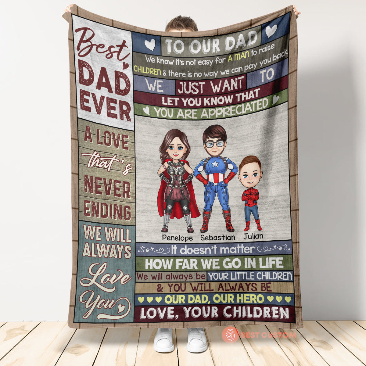 You Will Always Be My Loving Dad - Personalized Blanket - Gift For Fat -  Best Custom