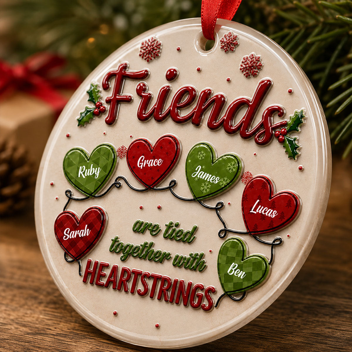 Friends Are Together - Christmas Gift For Best Friends, BFF, Sisters - Real 3D Raised Ornament