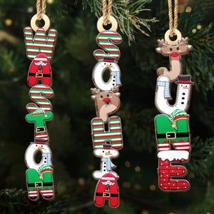 Christmas Cheer Characters Custom Letter Ornament, Christmas, Birthday Gift For Family