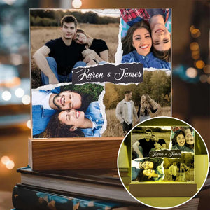 Personalize Collage LED Sign, Personalized Couples Gift, Custom Photo Collage LED Light, Valentine, Engagement, Gift for Her, Gift for Him