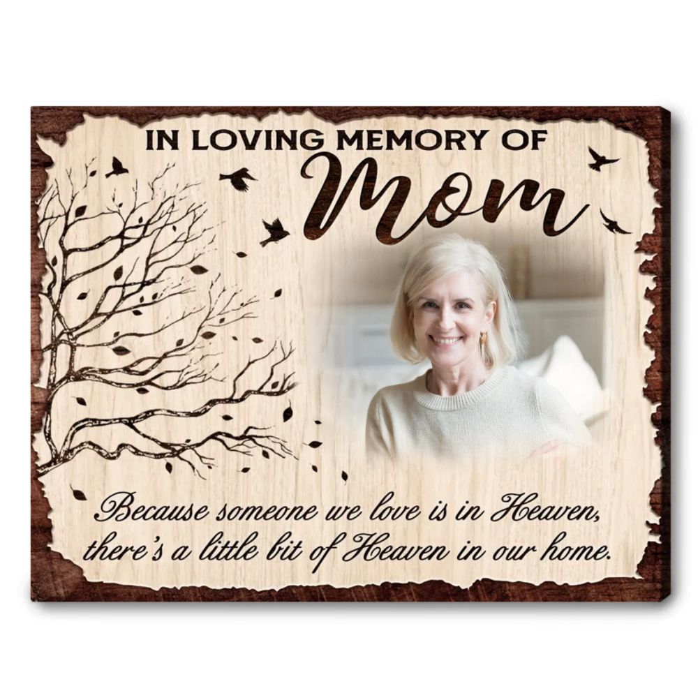 In Loving Memory Of Mom - Personalized Canvas - Mother Memorial, Memorial Mother's Day Gift