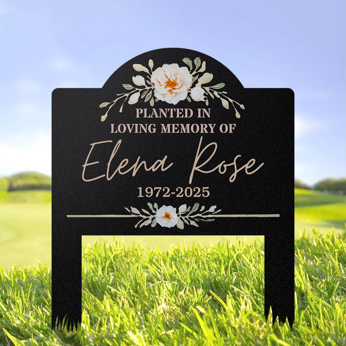 Custom Memorial Tree Plaque, Tree Sign With Stake, Metal Memorial Marker, Dad Mom Loss, Sympathy Sign, Remembrance Plaque