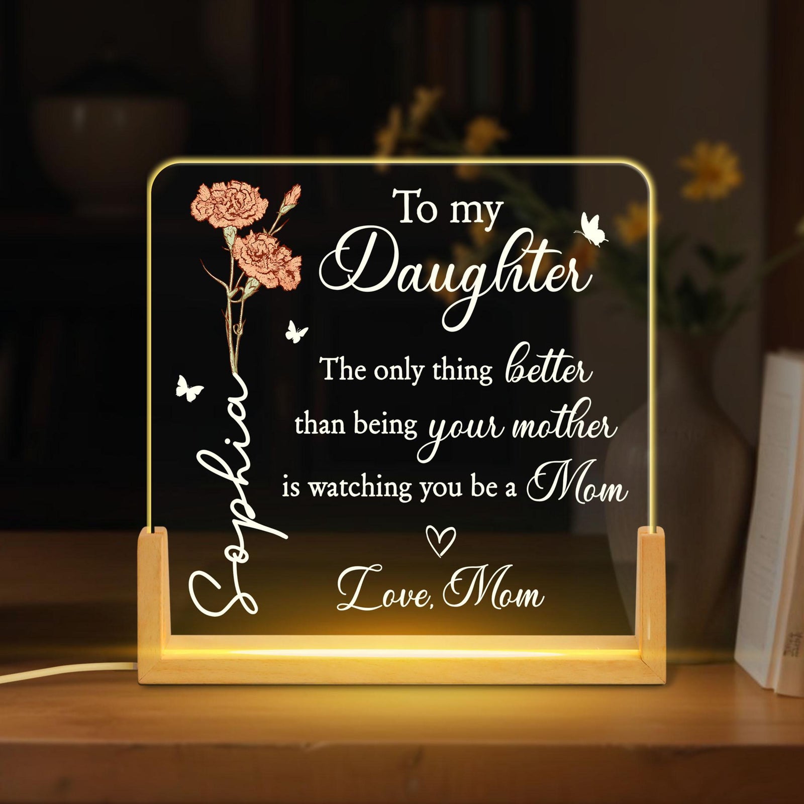 The Only Thing Better Than Being Your Mother - Personalized Desk Name Plate - New Mom Gift, Mother's Day Gift, Gift for Daughter
