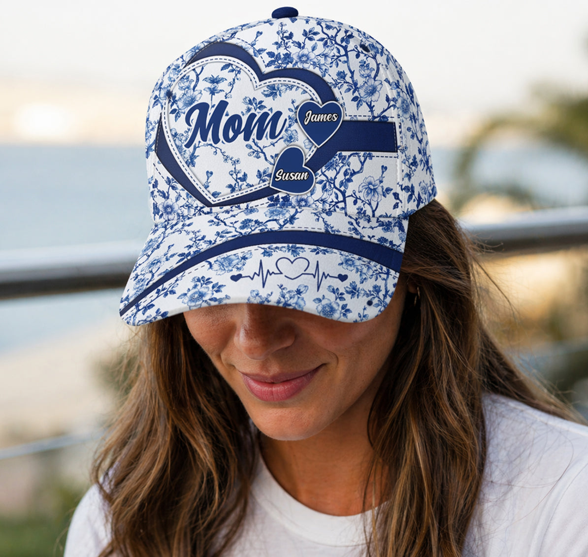 Grandma Mom Toile De Jouy - Personalized Classic Cap