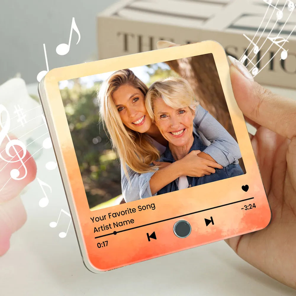 Mother Daughter Captured Moments & Favorite Song - Personalized Music Fridge Magnet - Mother's Day Gift, Music Gift For Mom, Gift From Daughter