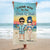 I Love You To The Beach And Back - Personalized Beach Towel - Gift For Couple, Beach Vacation, Summer Gift
