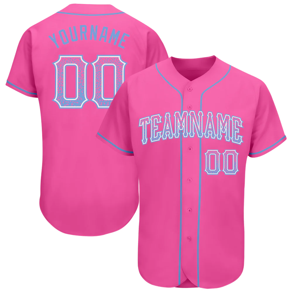 Custom Pink Light Blue-White Authentic Drift Fashion Baseball