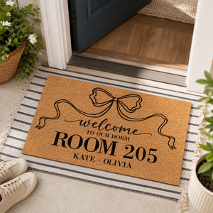 Welcome to Our Dorm Doormat, College Dorm Decor, High School College Dorm Decor, Roommate Sign, Back To School Gift, Graduation Gifts