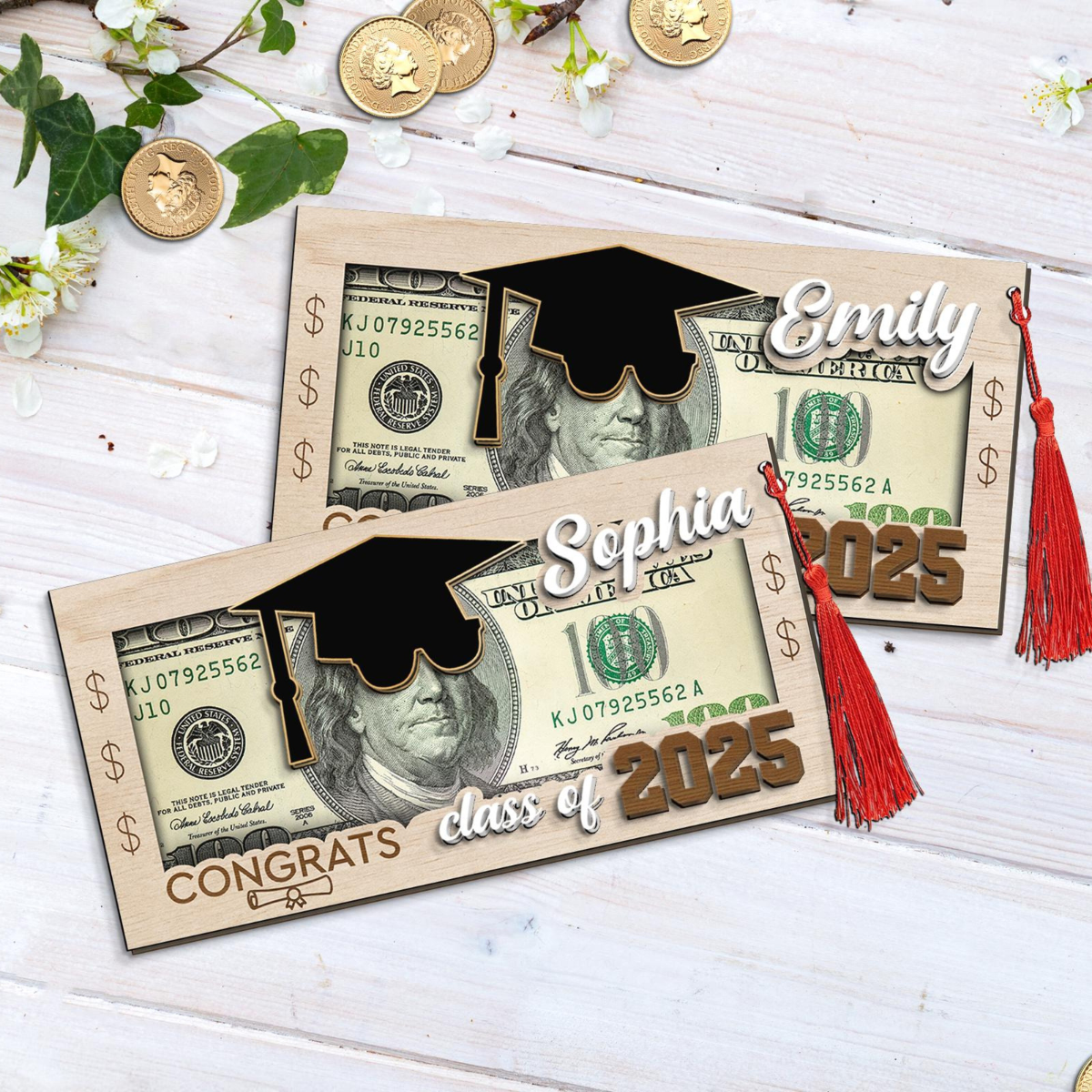 Personalized Graduation Money Gift Holder, Custom Gift For Graduation, Gift For 2025, Graduation Cash Holder, Class of 2025 Gift