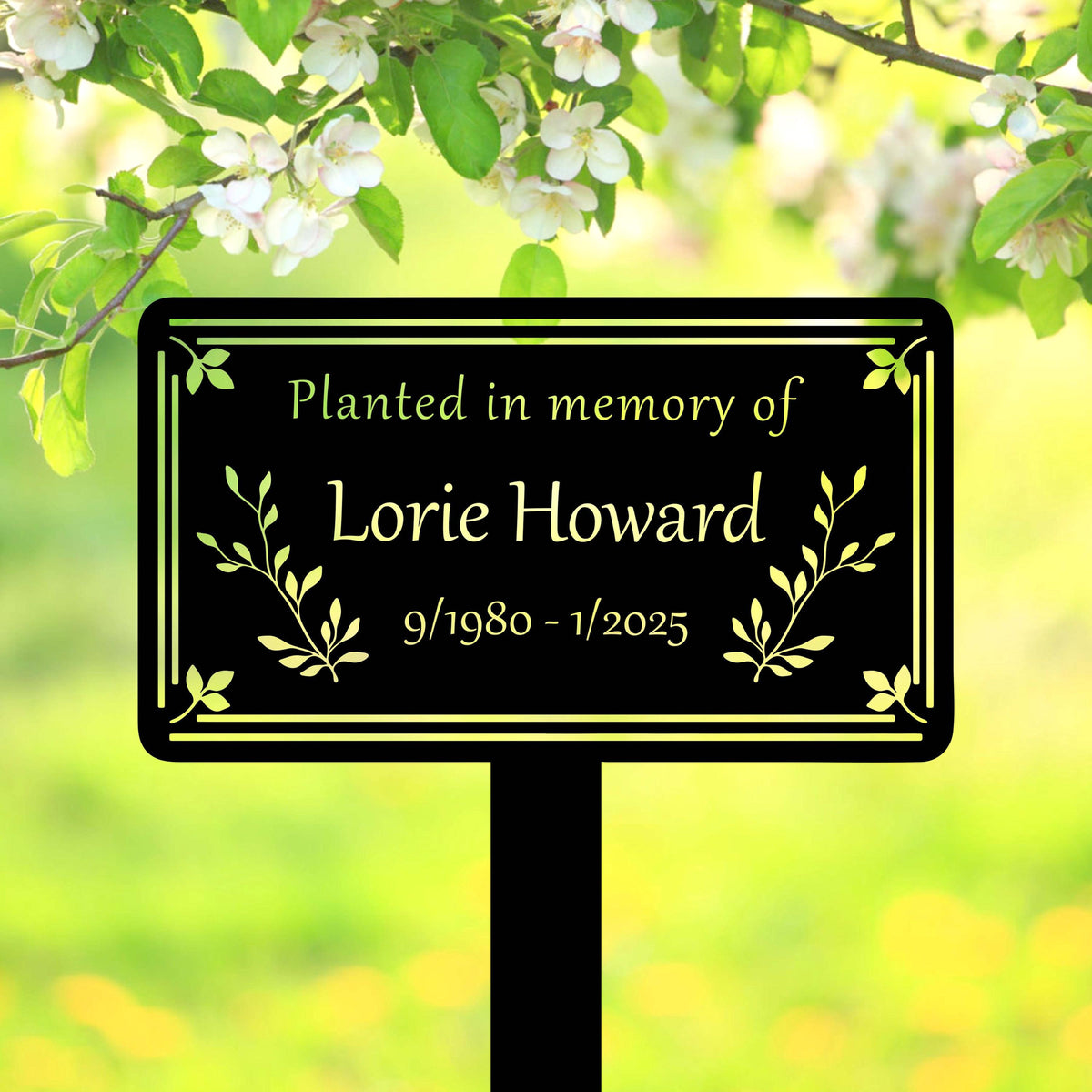 Personalized Tree Memorial Sign with Stake, Grave Marker, Tree Plaque Marker, Tree Garden Sign, Memorial Plaque, Remembrance Plaque Sympathy