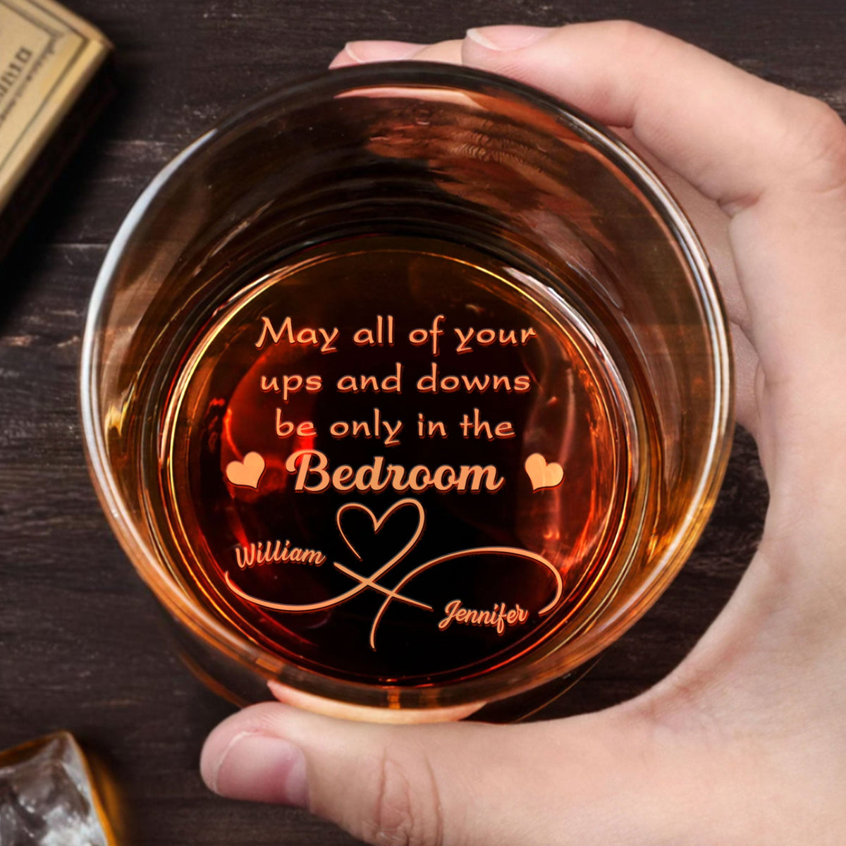 May All Of Your Ups And Downs Be Only In The Bedroom, Personalized Engraved Whiskey Glass, Gift For Couples