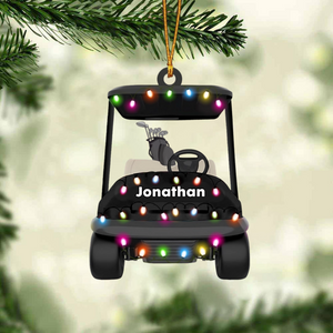 Personalized Golf Ornament, Custom Golf Cart Shape Christmas Ornament, Gifts For Golf Lovers