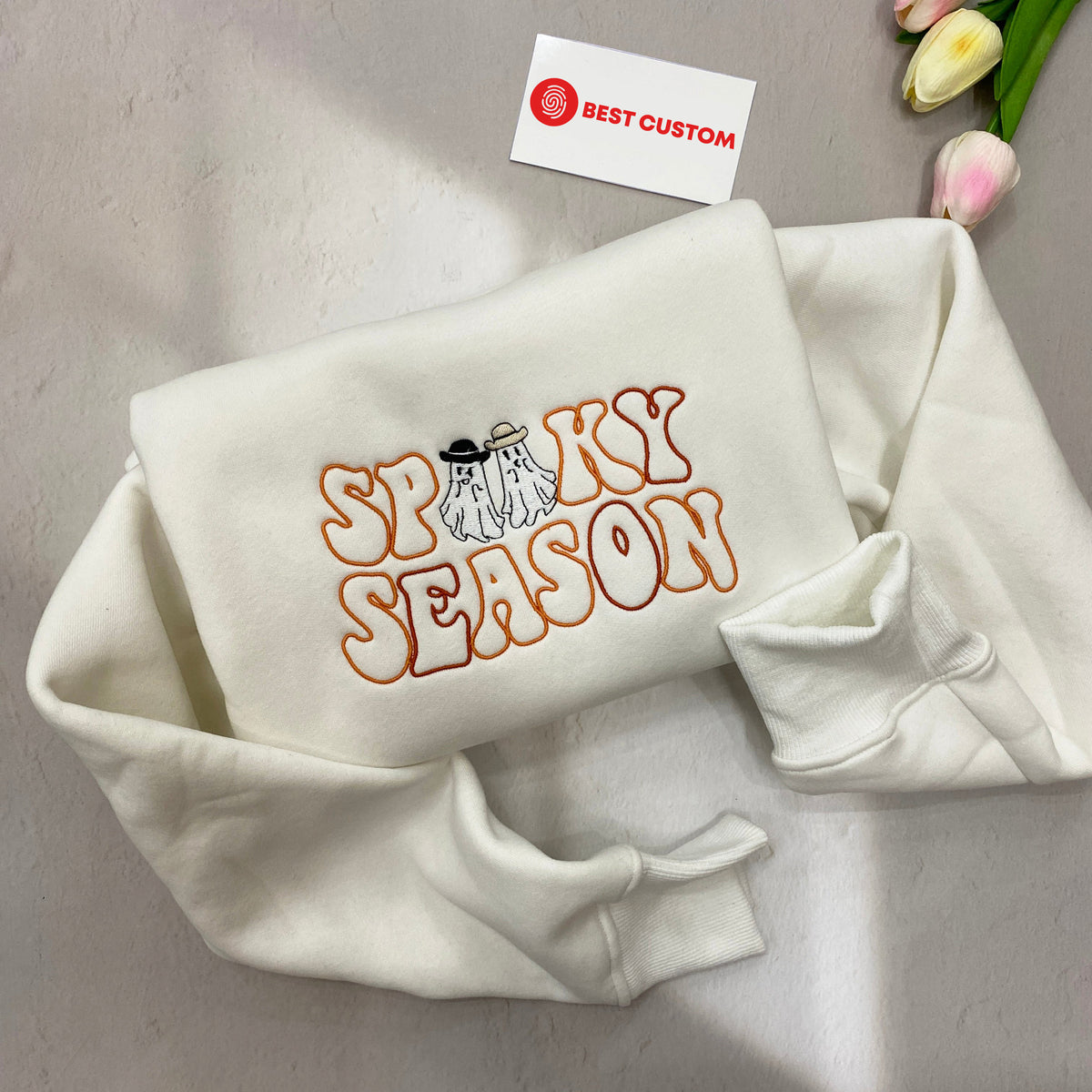 spooky season halloween   embroidered apparel   halloween gift