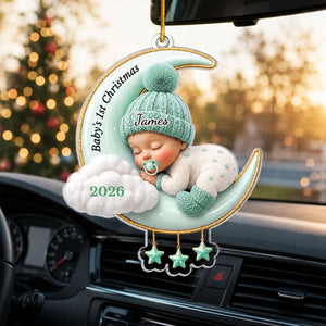 Baby's First Christmas - Custom Acrylic Ornament - Personalized Baby Shower, Gender Reveal Gifts For New Moms, New Dads, New Parents