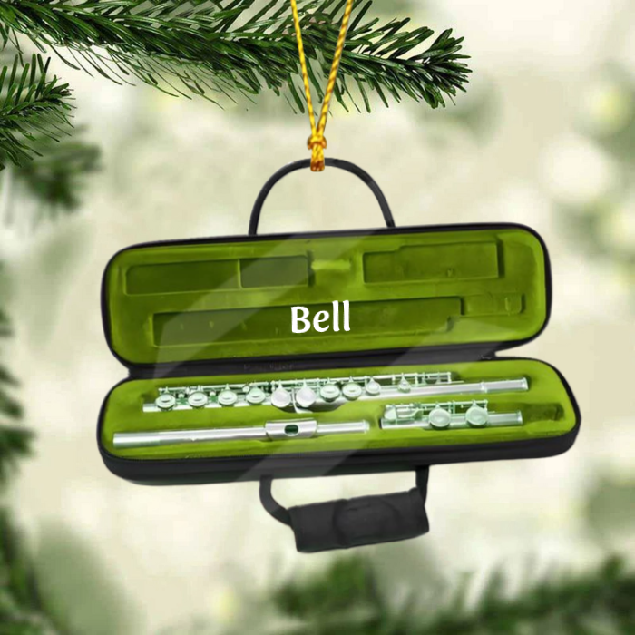 Flute Personalized Acrylic Christmas Ornament, Gift For Flute Players
