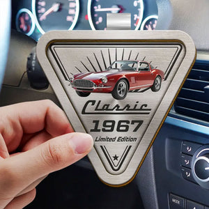 Custom Photo Classic Car Limited Edition - Personalized Custom Shaped Car Visor Clip
