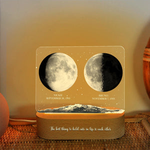 Personalized Moon Phases Couple Night Light, Custom Moon Phase, Anniversary Gift, Gift For Couple, Engagement Gifts, Married Couple Gift