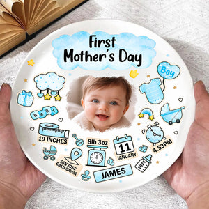 Happy First Mother's Day - Personalized Ceramic Plate