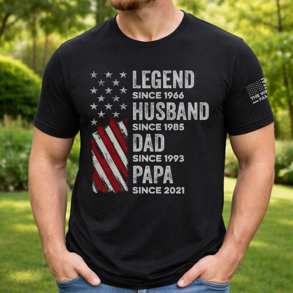 Legend Husband Dad Papa Custom Year - Personalized Apparel - Gift For Dad, Grandpa, Father's Day Gift