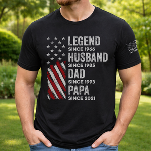 Legend Husband Dad Papa Custom Year - Personalized Apparel - Gift For Dad, Grandpa, Father's Day Gift