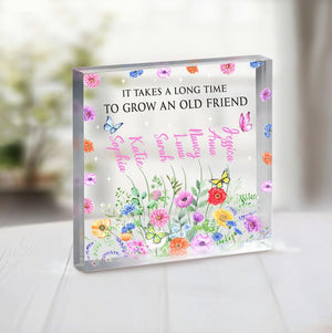Personalized Best Friends Acrylic Plaque, Friendship Gift, It's Take A Long Time To Grow An Old Friend, Sister Gift, Friend Birthday Gift